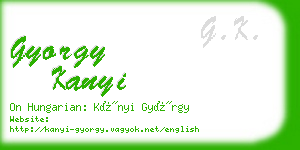 gyorgy kanyi business card